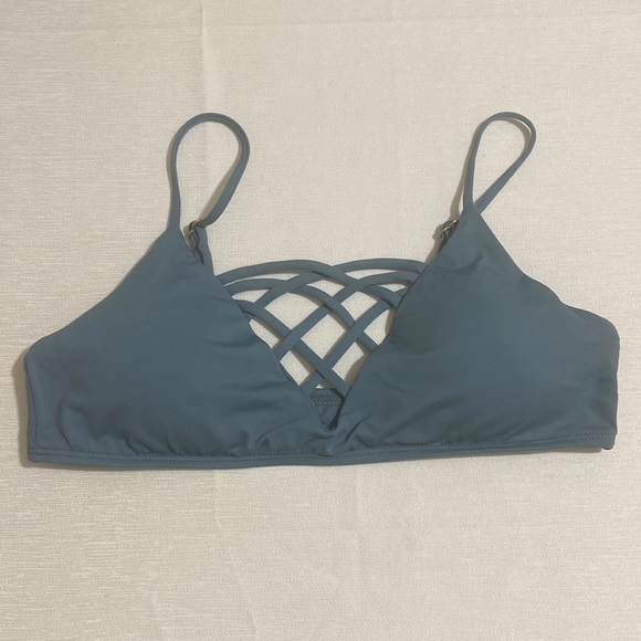 L*SPACE Women's Caged Criss-Cross JAMIE TOP Bikini Top - Picture 2 of 4